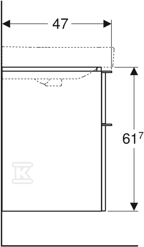 Smyle Square Szafka pod umywalkę, - 500.352.JR.1