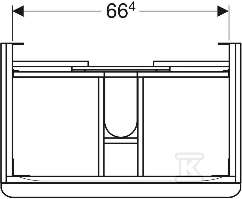 Smyle Square washbasin cabinet B73.4 - 500.353.JL.1