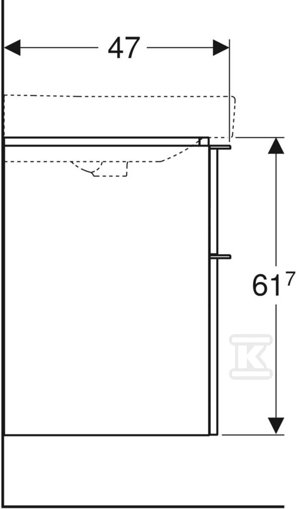 Smyle Square Szafka pod umywalkę, - 500.353.JR.1