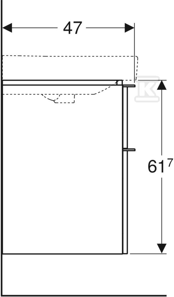 Smyle Square Szafka pod podwójną - 500.356.00.1