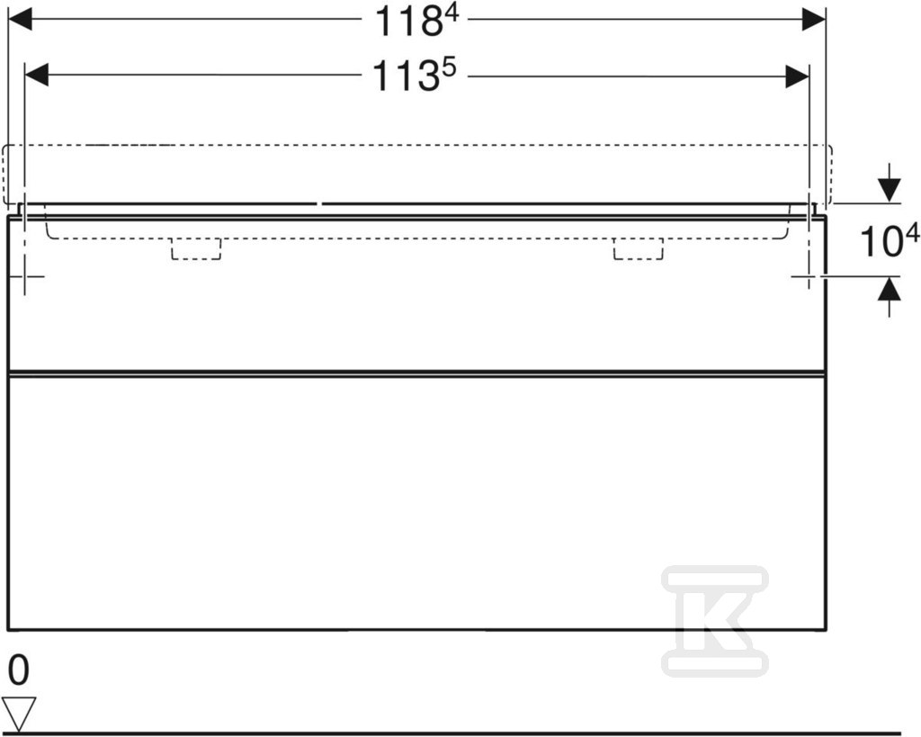 Smyle Square Szafka pod podwójną - 500.356.JR.1