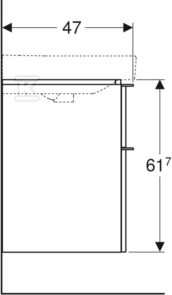 Smyle Square Szafka pod podwójną - 500.356.JR.1