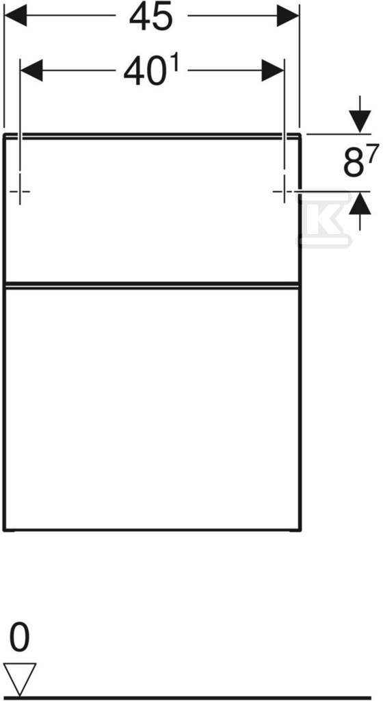 Boční skříňka Smyle Square B45 cm, H60 - 500.357.JR.1