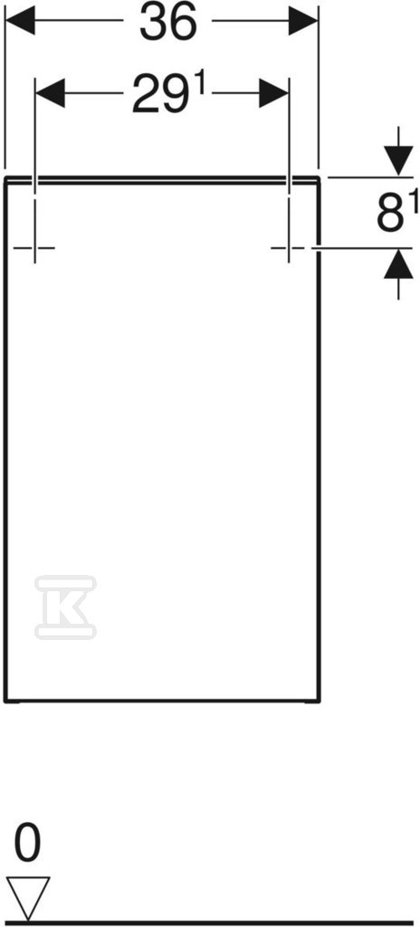 Smyle Square side cabinet B36 cm, H60 - 500.359.00.1