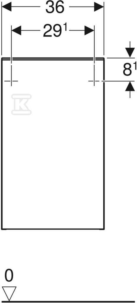 Smyle Square side cabinet B36 cm, H60 - 500.360.JR.1