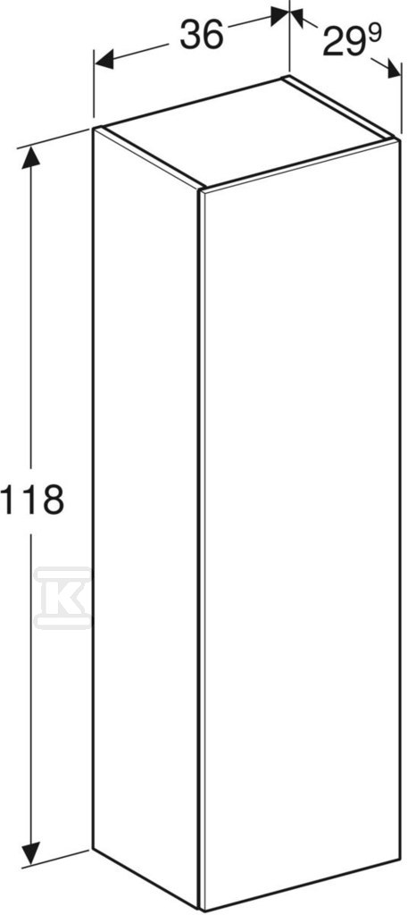 Střední boční skříňka Smyle Square B36 - 500.361.JR.1