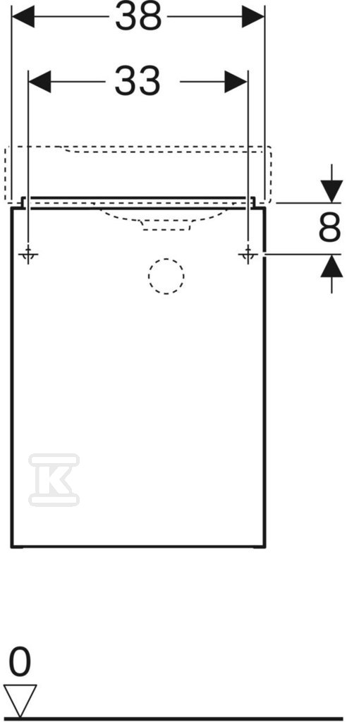 Szafka Xeno2 pod umywalkę 40 cm, ciepły - 500.502.00.1