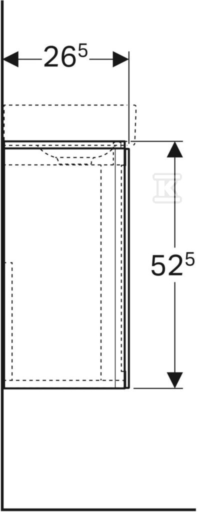 Szafka Xeno2 pod umywalkę 40 cm, ciepły - 500.502.00.1