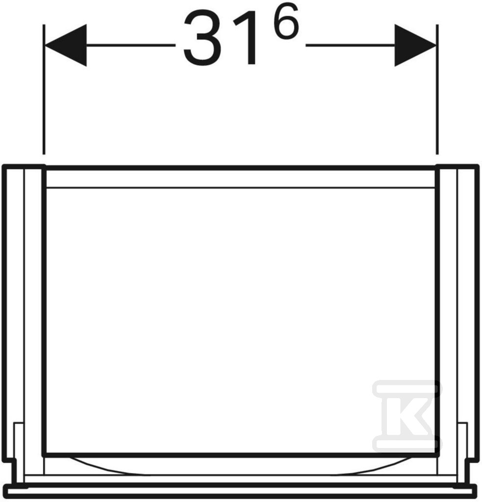 Szafka Xeno2 pod umywalkę 40 cm, ciepły - 500.502.00.1