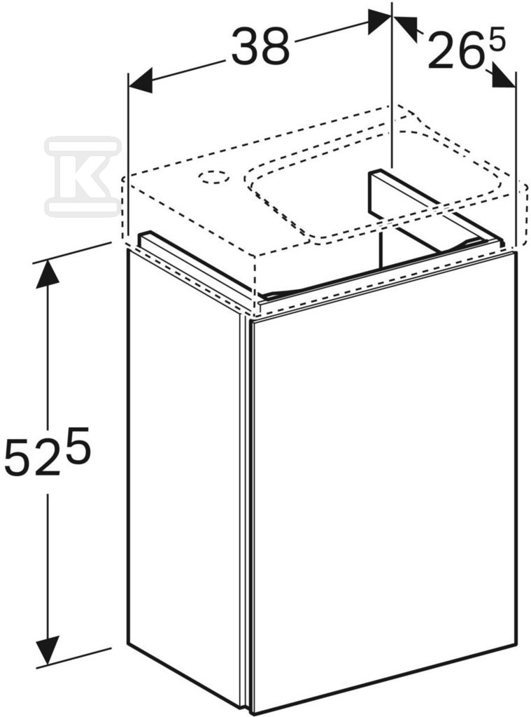 Szafka Xeno2 pod umywalkę 40 cm, biały - 500.502.01.1