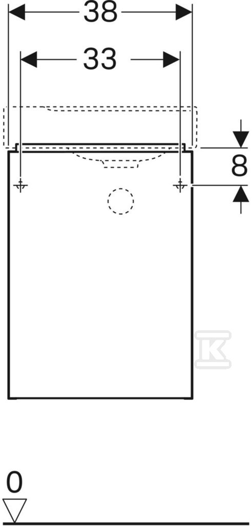 Szafka Xeno2 pod umywalkę 40 cm, biały - 500.502.01.1