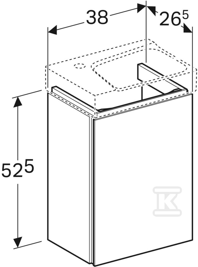 Szafka Xeno2 pod umywalkę 40 cm, szary - 500.502.43.1