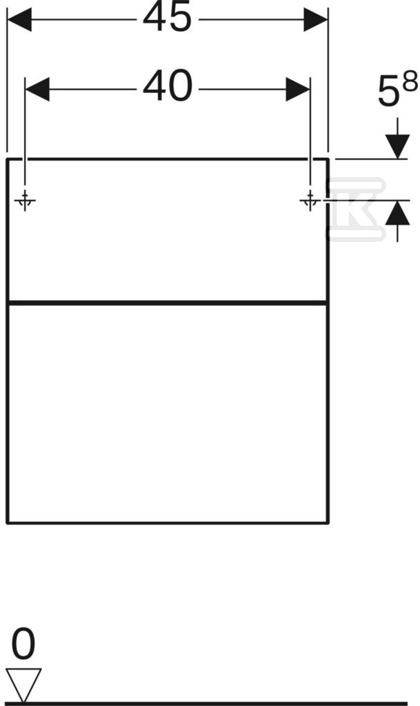 Szafka Xeno2 boczna 45 cm, ciepły szary - 500.504.00.1