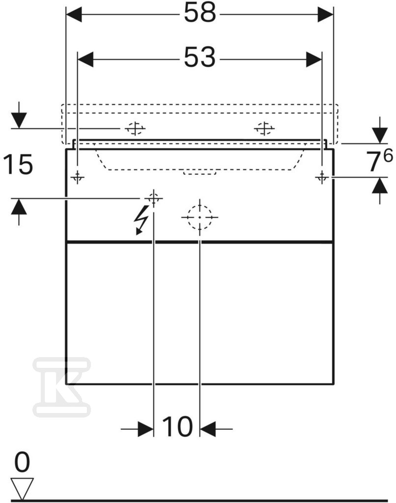 Szafka Xeno2 pod umywalkę 60 cm, 2 - 500.506.00.1