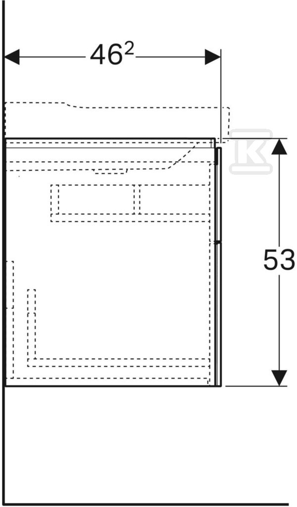 Szafka Xeno2 pod umywalkę 60 cm, 2 - 500.506.00.1