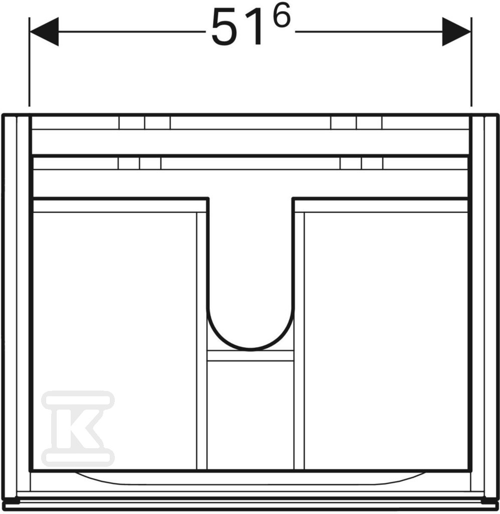 Szafka Xeno2 pod umywalkę 60 cm, 2 - 500.506.00.1