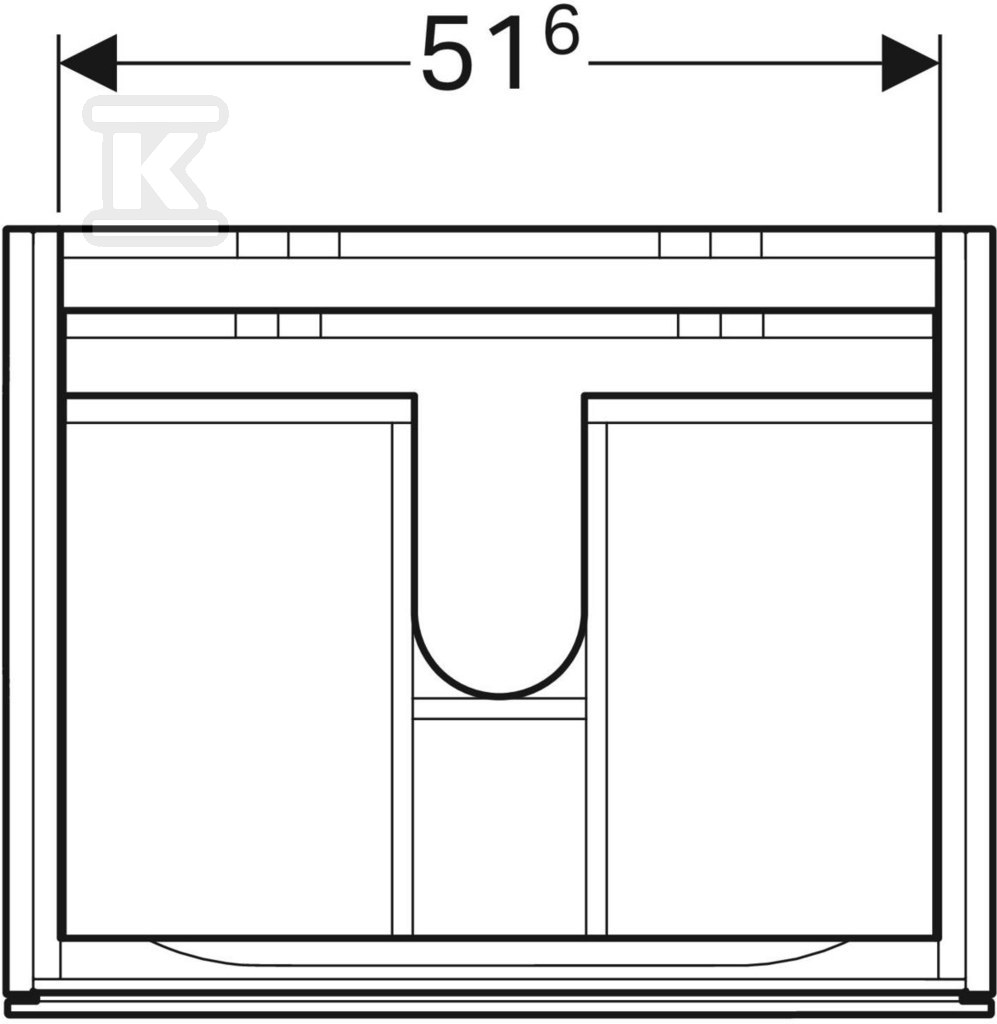 Szafka Xeno2 pod umywalkę 60 cm, 2 - 500.506.01.1