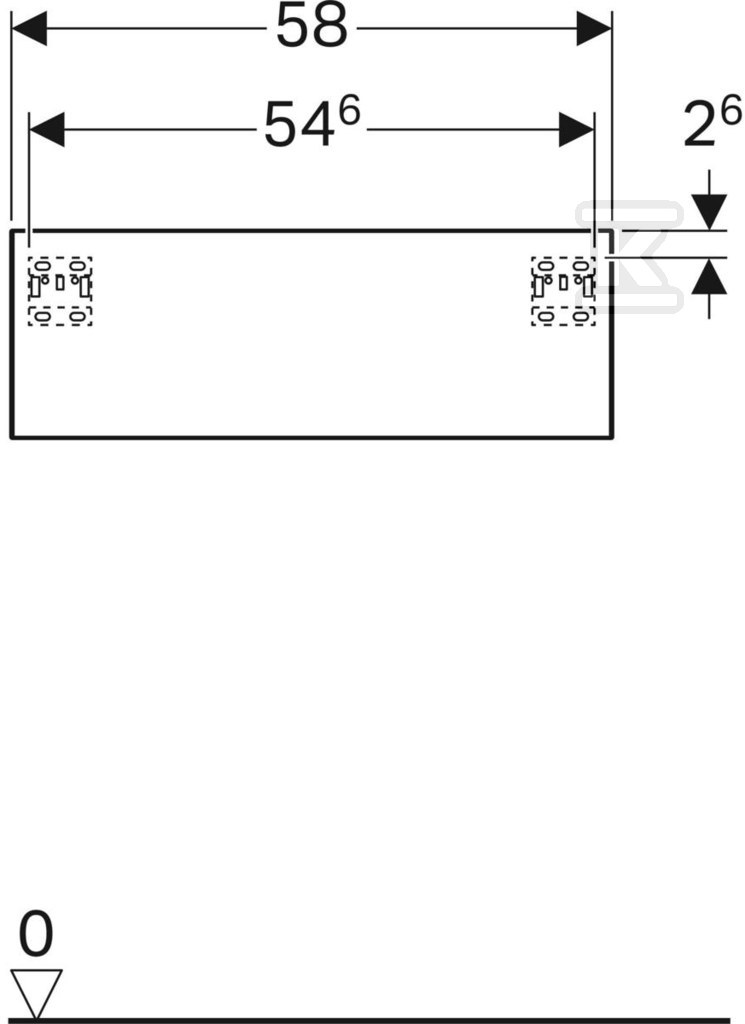 Szafka Xeno2 boczna 60 cm, szary mat - 500.507.43.1