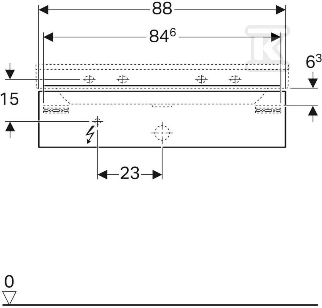 Szafka Xeno2 pod umywalkę 90 cm, 1 - 500.508.01.1