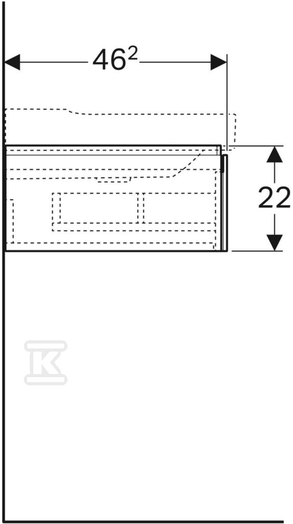 Szafka Xeno2 pod umywalkę 90 cm, 1 - 500.508.01.1