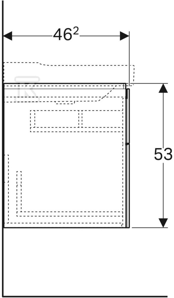 Szafka Xeno2 pod umywalkę 90 cm, 2 - 500.509.00.1