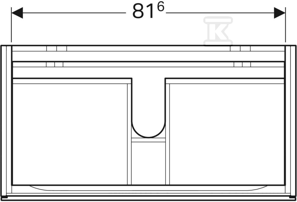 Szafka Xeno2 pod umywalkę 90 cm, 2 - 500.509.00.1
