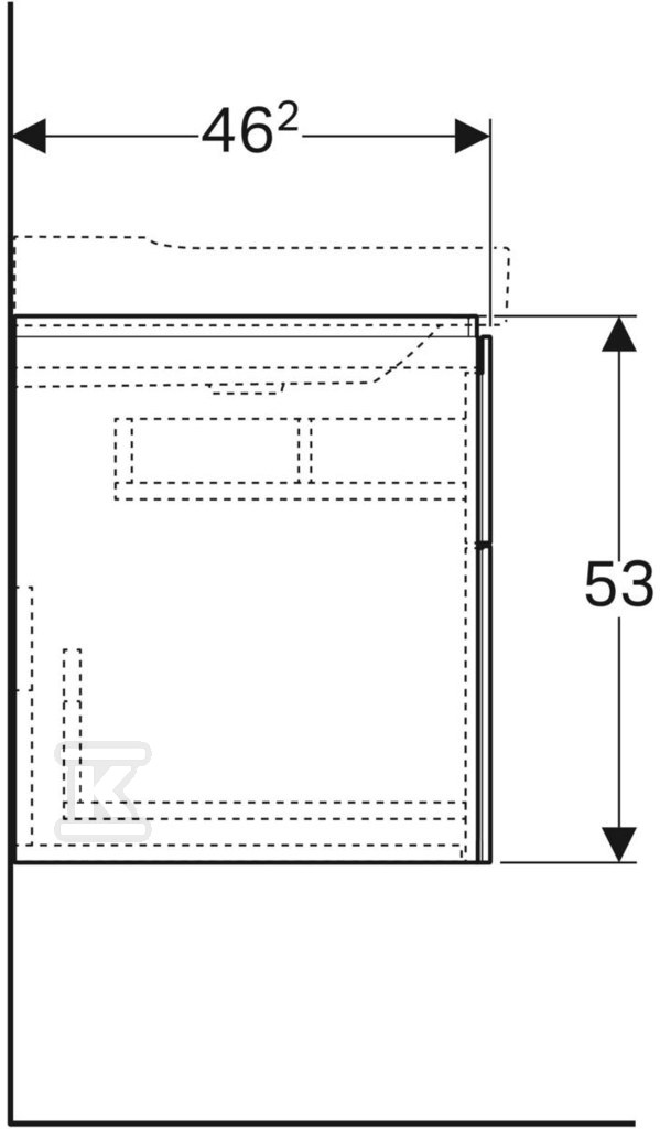 Szafka Xeno2 pod umywalkę 90 cm, 2 - 500.509.01.1