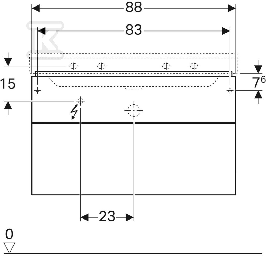 Szafka Xeno2 pod umywalkę 90 cm, 2 - 500.509.43.1