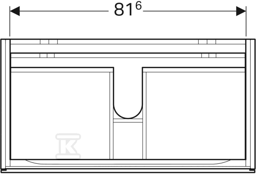 Szafka Xeno2 pod umywalkę 90 cm, 2 - 500.509.43.1