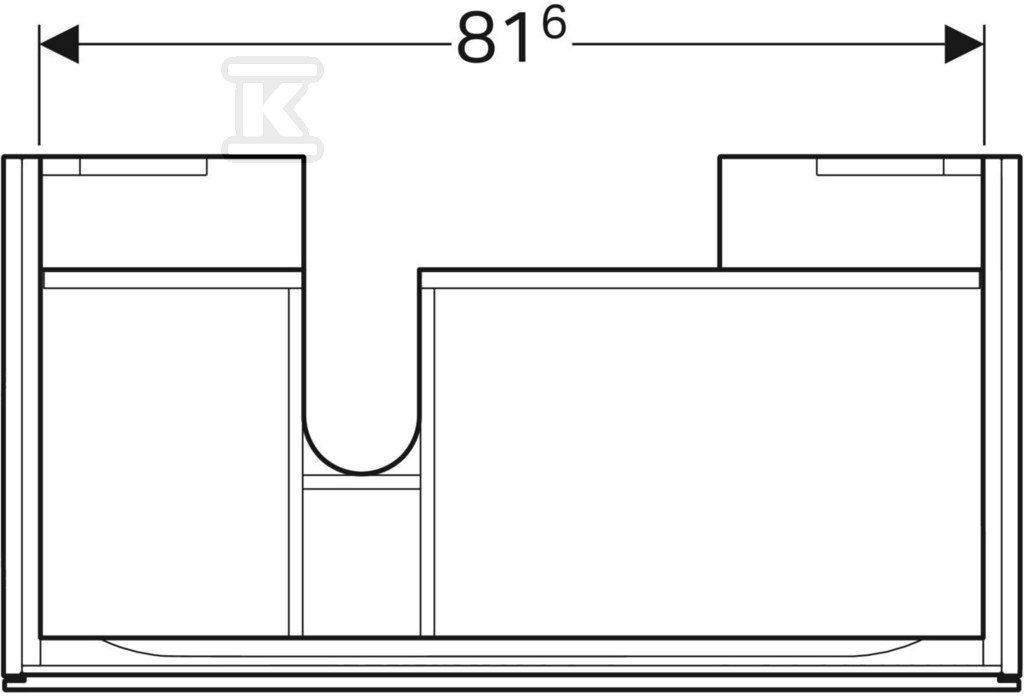 Kseno2 ormarić za umivaonik, 90 cm, - 500.513.43.1