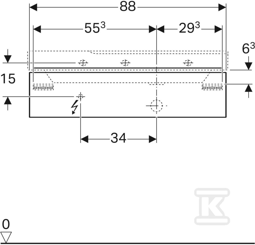 Szafka Xeno2 pod umywalkę 90 cm prawa, - 500.514.43.1