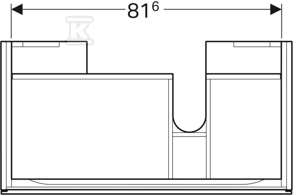 Szafka Xeno2 pod umywalkę 90 cm prawa, - 500.514.43.1