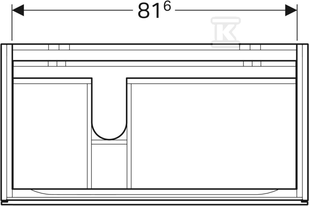 Szafka Xeno2 pod umywalkę 90 cm lewa, 2 - 500.515.00.1