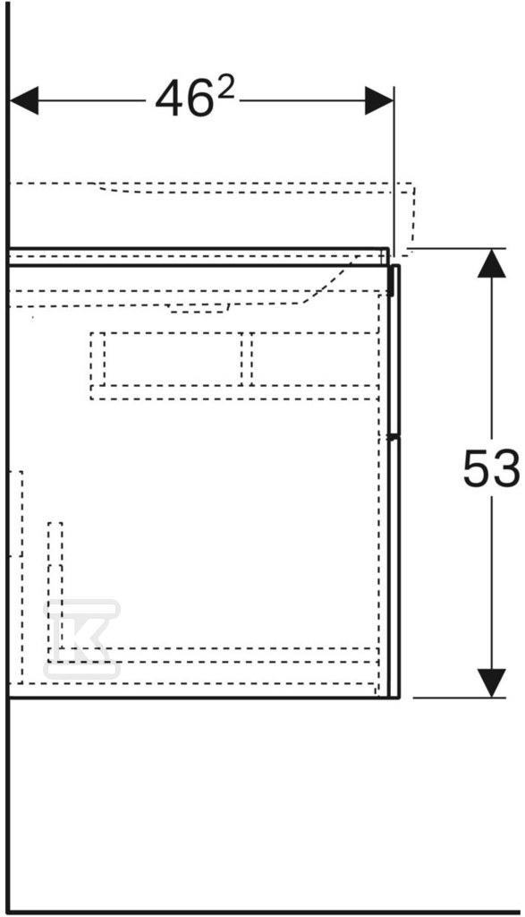 Szafka Xeno2 pod umywalkę 90 cm lewa, 2 - 500.515.43.1