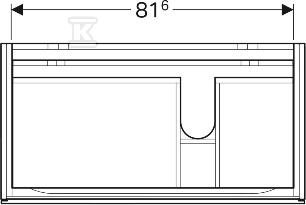 Szafka Xeno2 pod umywalkę 90 cm prawa, - 500.516.01.1