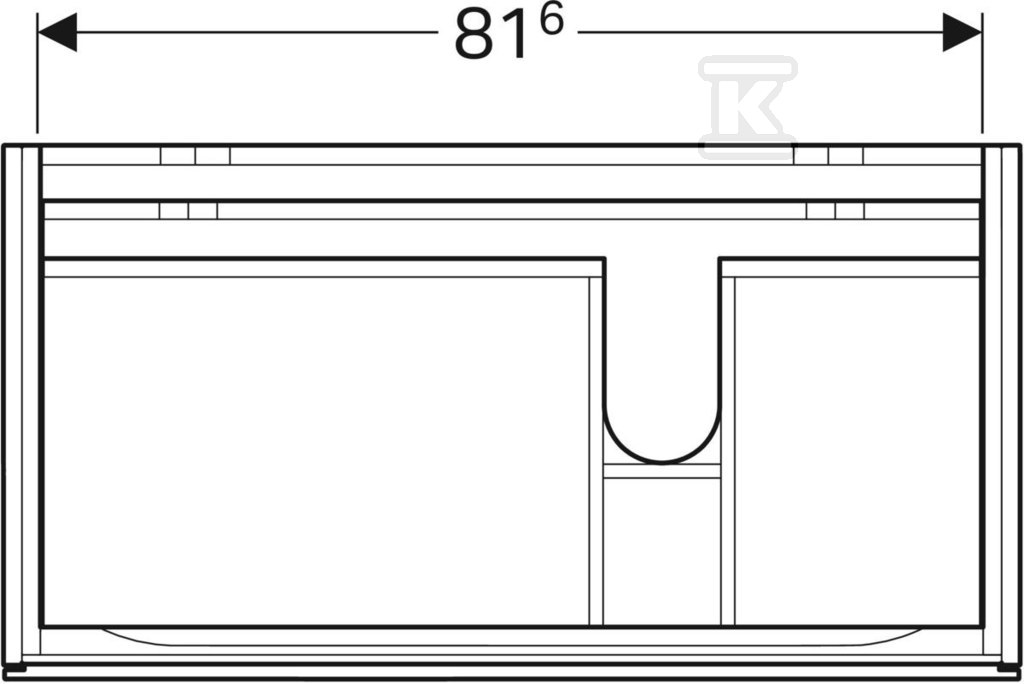 Szafka Xeno2 pod umywalkę 90 cm prawa, - 500.516.43.1