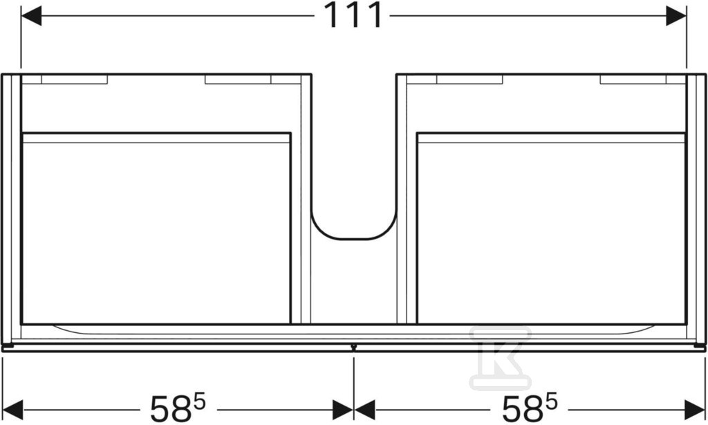 Szafka Xeno2 pod umywalkę 120 cm, 2 - 500.517.00.1