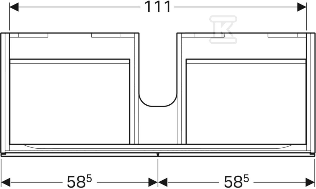 Szafka Xeno2 pod umywalkę 120 cm, 2 - 500.517.01.1