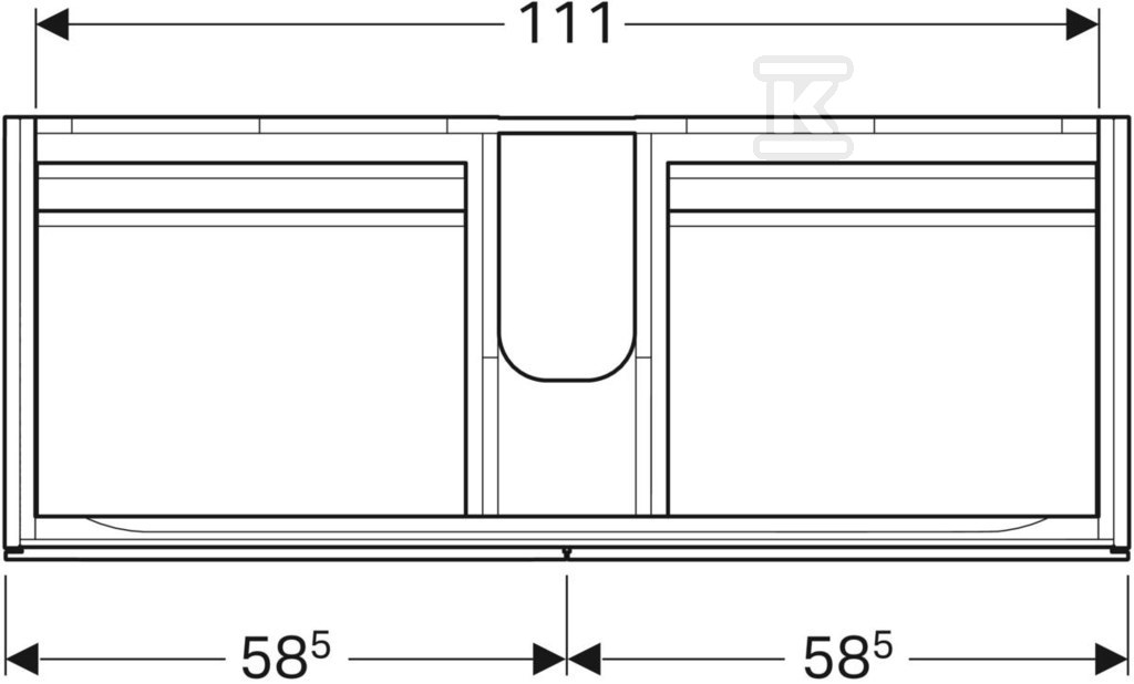 Szafka Xeno2 pod umywalkę 120 cm, 4 - 500.518.00.1