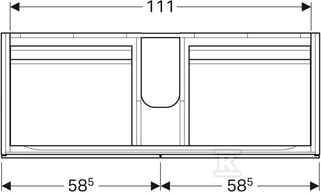 Szafka Xeno2 pod umywalkę 120 cm, 4 - 500.518.01.1