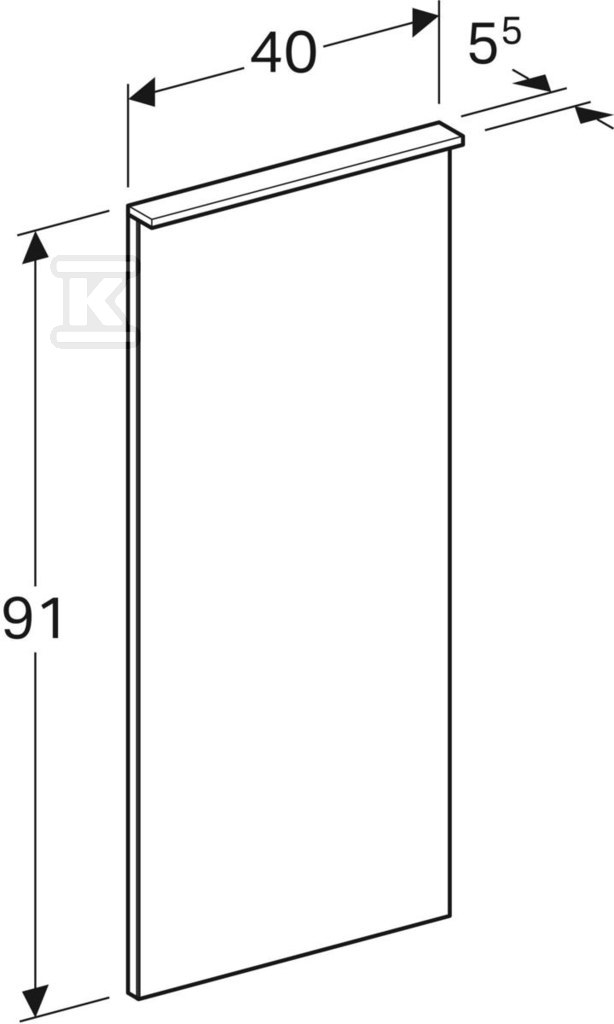 Lustro Xeno2 z podświetleniem 40 cm - 500.520.00.1