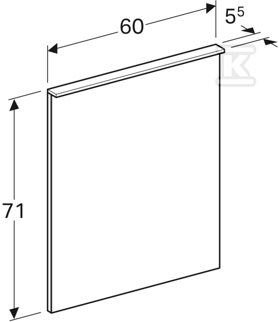 Lustro Xeno2 z podświetleniem 60 cm - 500.521.00.1