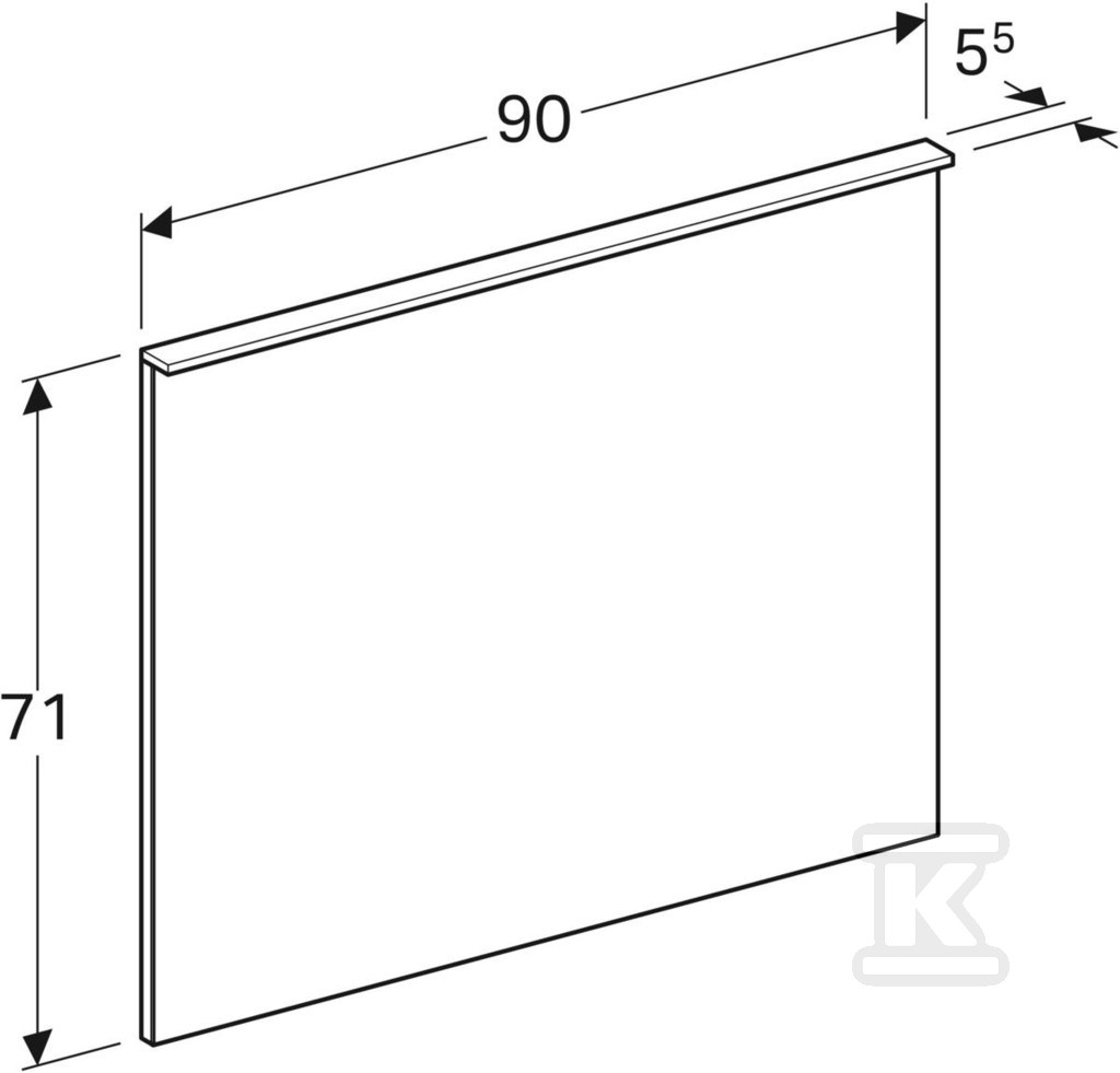 Lustro Xeno2 z podświetleniem 90 cm - 500.522.00.1