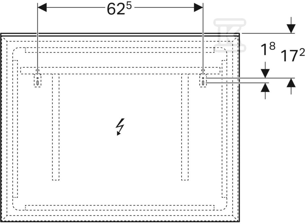 Lustro Xeno2 z podświetleniem 90 cm - 500.522.00.1