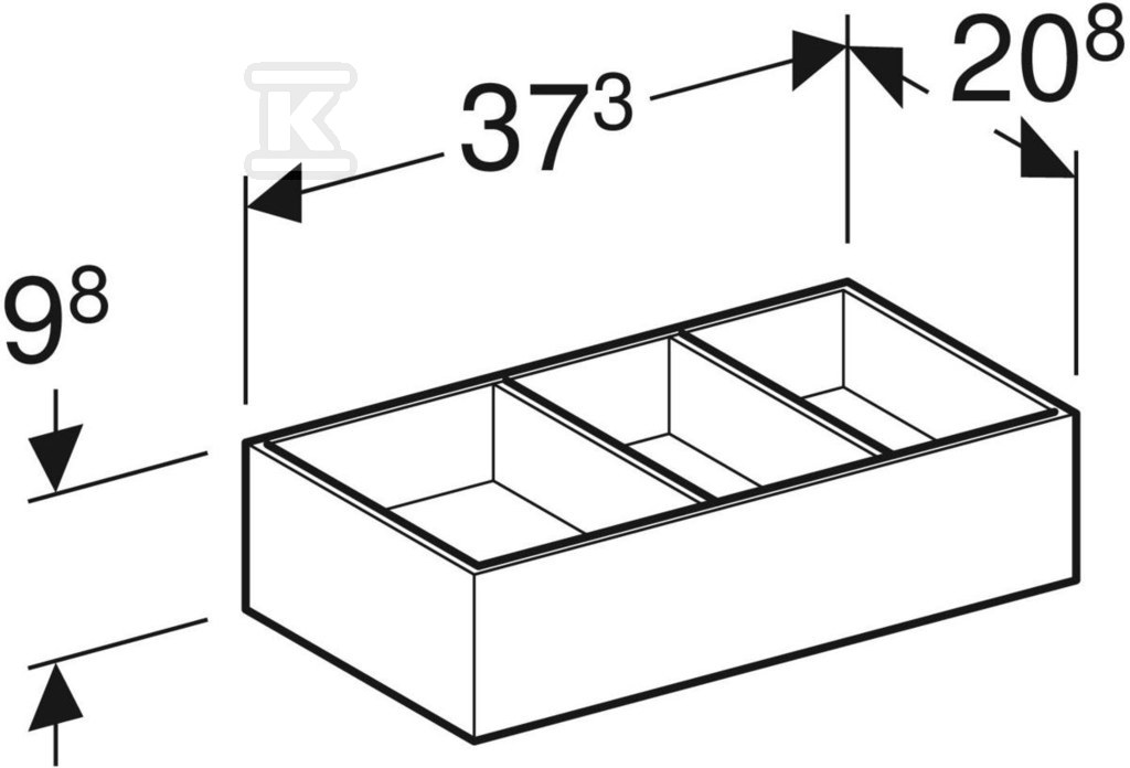 Wkład do szuflady Xeno2 20,8x9,8x37,3 - 500.527.00.1