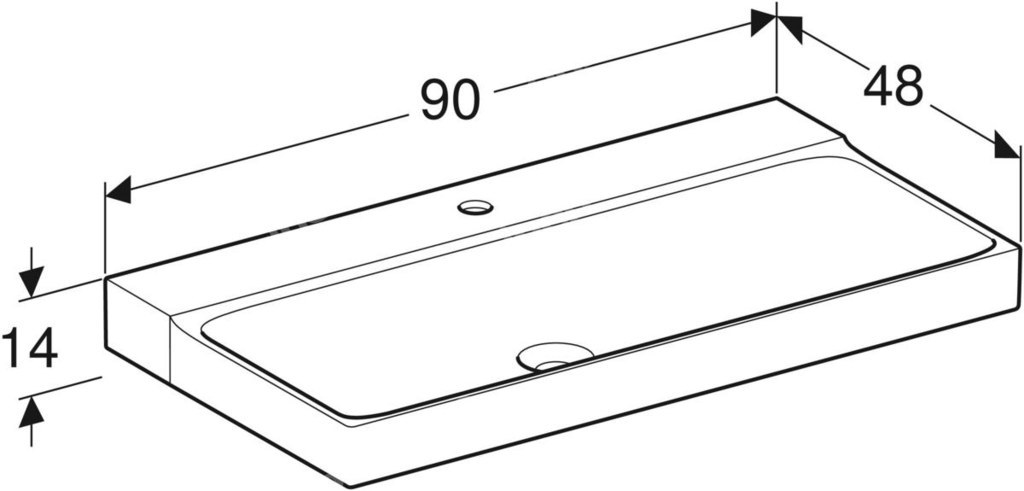 Umywalka Xeno2 90 cm, KT - 500.531.01.1