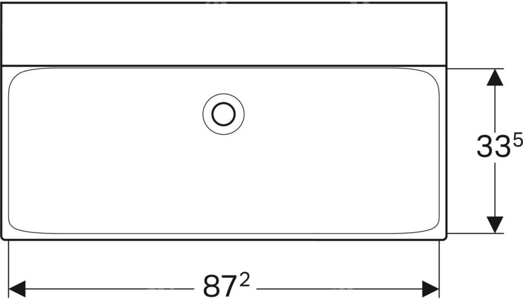 Umywalka Xeno2 90 cm bez otworu, KT - 500.532.01.1