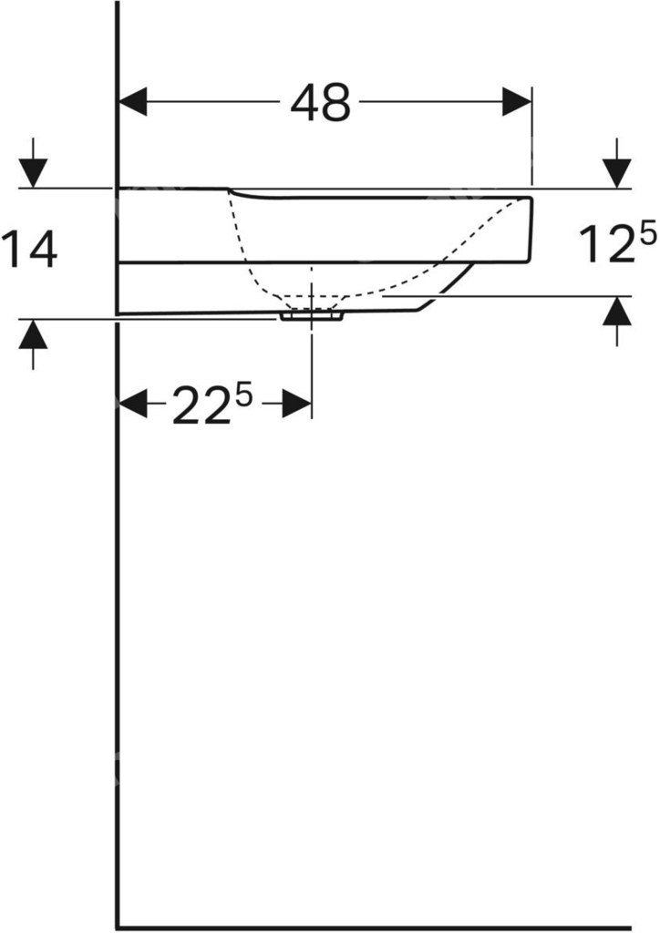 Umywalka Xeno2 120 cm, z dwoma - 500.550.01.1