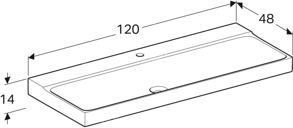 Umywalka Xeno2 120 cm, KT - 500.551.01.1