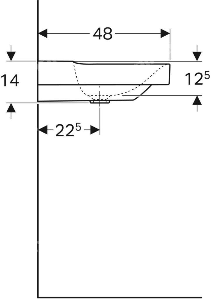 Umywalka Xeno2 120 cm, KT - 500.551.01.1